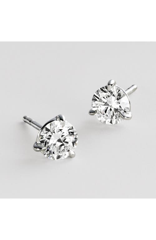 Kwiat Round Brilliant Cut Diamond & Platinum Stud Earrings In White 1.4 Ctw