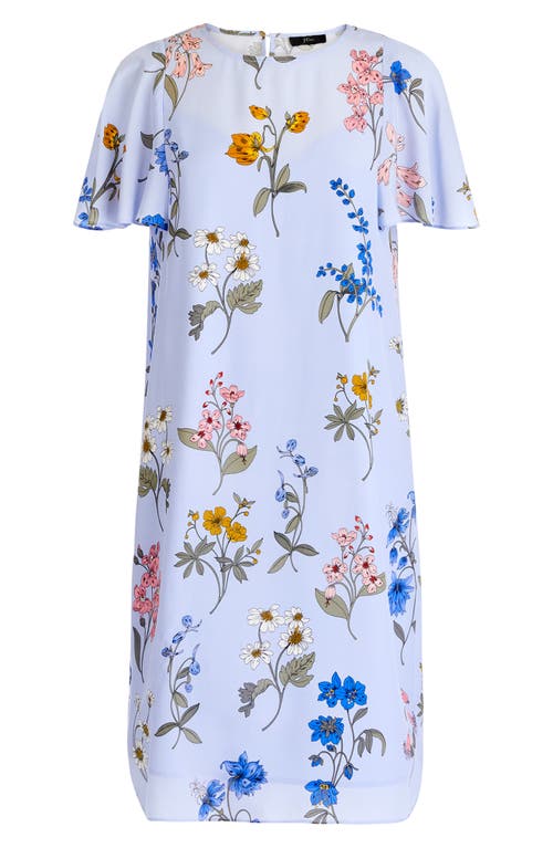 J. Crew Flutter Sleeve Floral Silk Shift Dress in Botanical Print Shale Multi at Nordstrom, Size 10