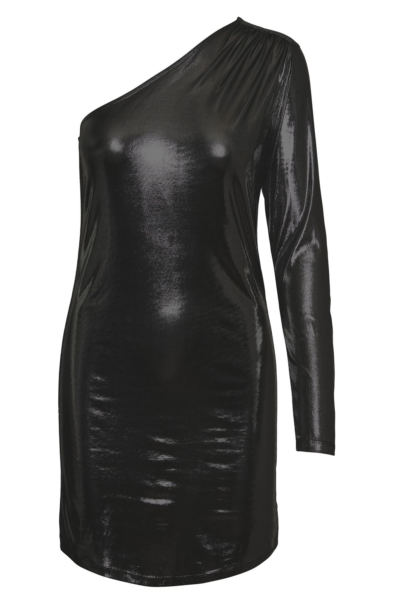 leather dress long sleeve