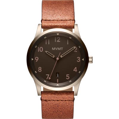 Mvmt Field Nomad Leather Strap Watch, 41mm