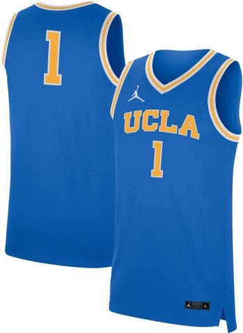 Men's Jordan Brand #1 White UCLA Bruins Replica Jersey