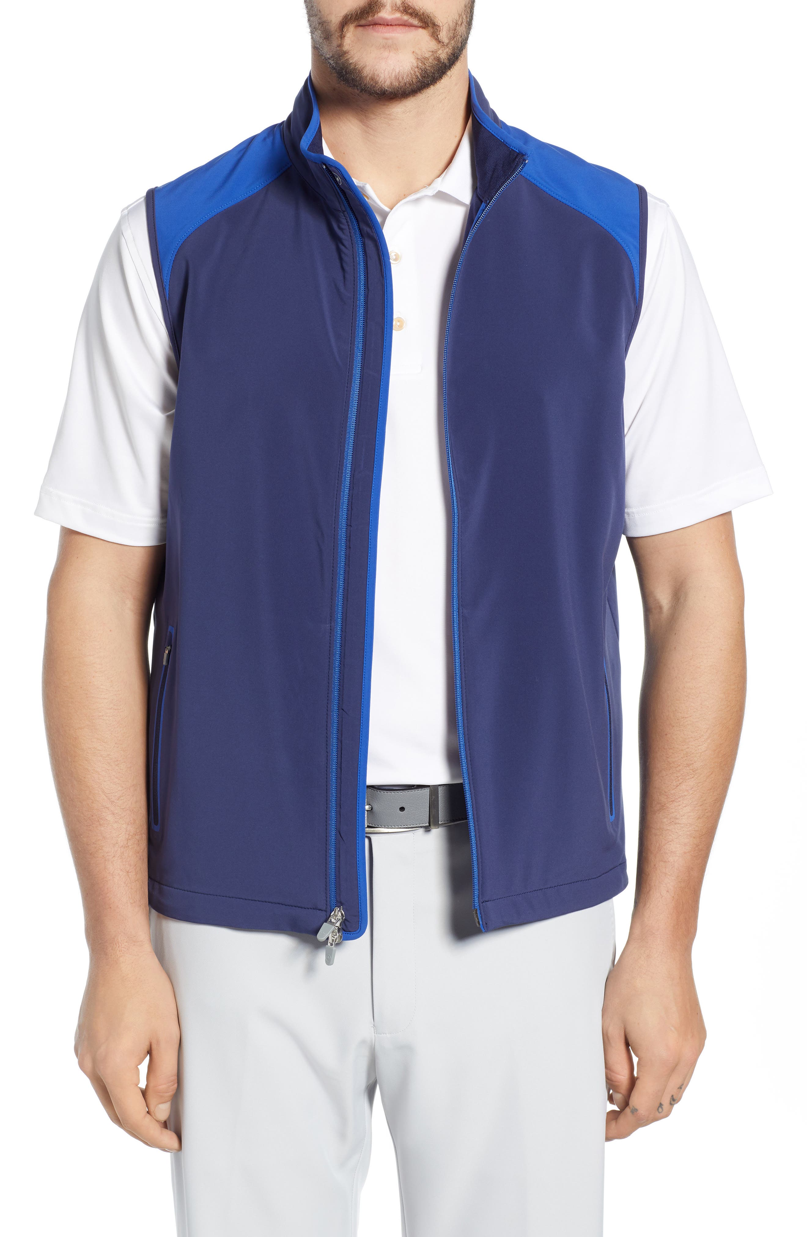 Peter Millar Zephyr Water Repellent Vest, Blue