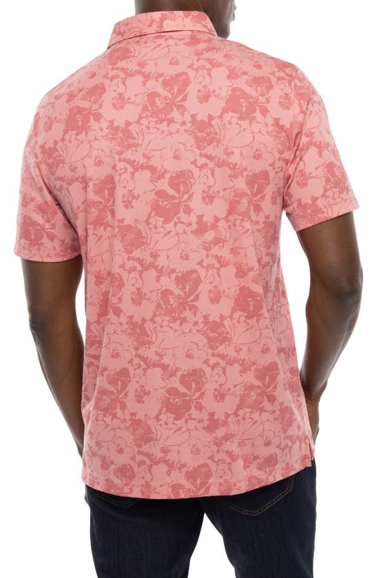 Shop Travismathew Cactus Fruit Print Polo In Dusty Rose