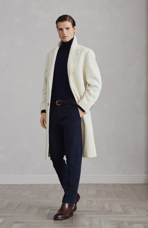 Shop Brunello Cucinelli Gabardine Garment Dyed Trousers In Navy Blue