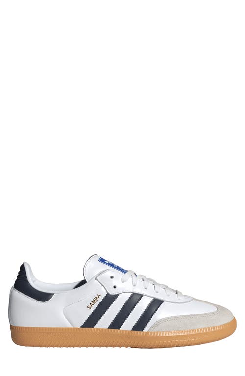 Shop Adidas Originals Adidas Gender Inclusive Samba Og Sneaker In White/night Indigo/gum