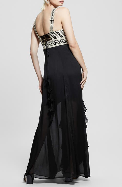 Guess Serena Maxi Dress In Jet Black A996
