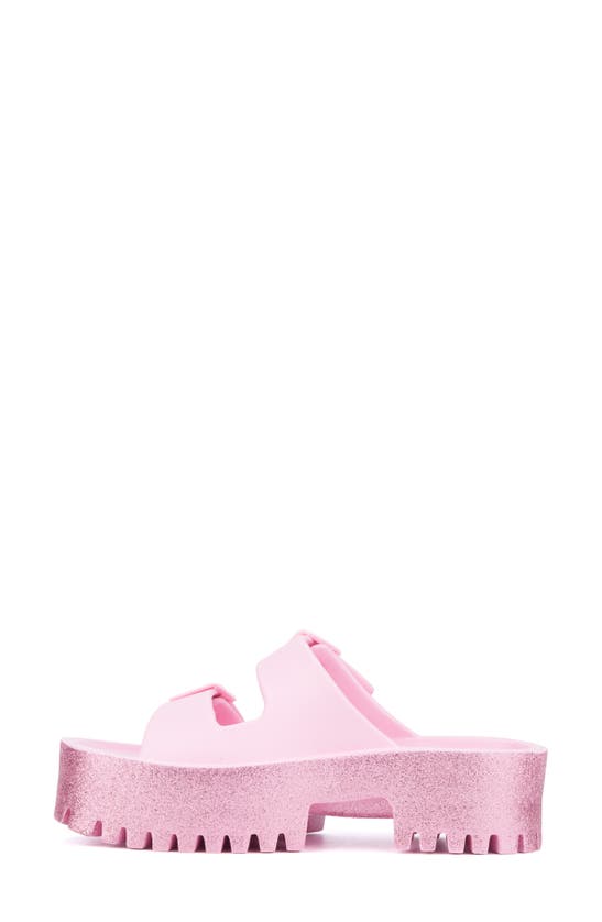 Shop Olivia Miller Sparkles Plaform Slide Sandal In Pink