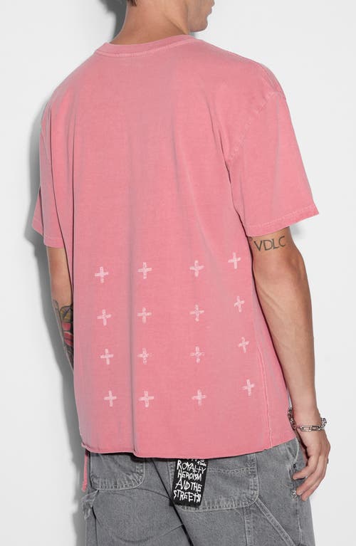 Shop Ksubi 1999 Biggie Bleached Red Cotton T-shirt