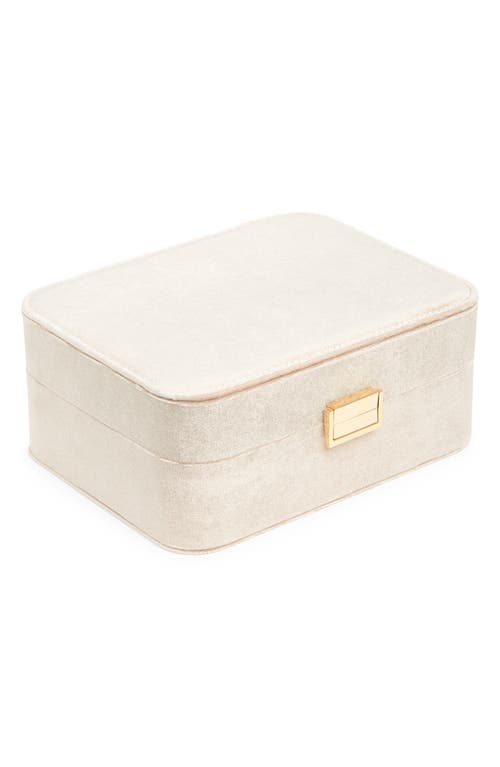 Nordstrom Large Jewelry Box with Mirror in Blush Velvet at Nordstrom