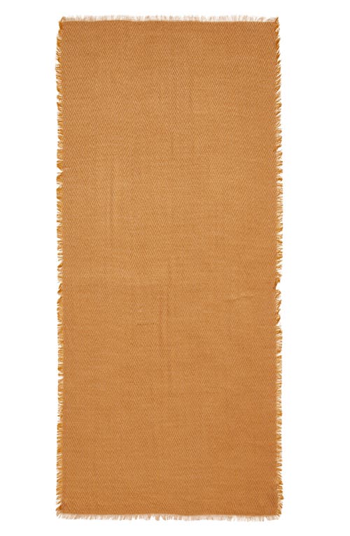 Shop Treasure & Bond Herringbone Burlap Scarf In Brown Gold Combo