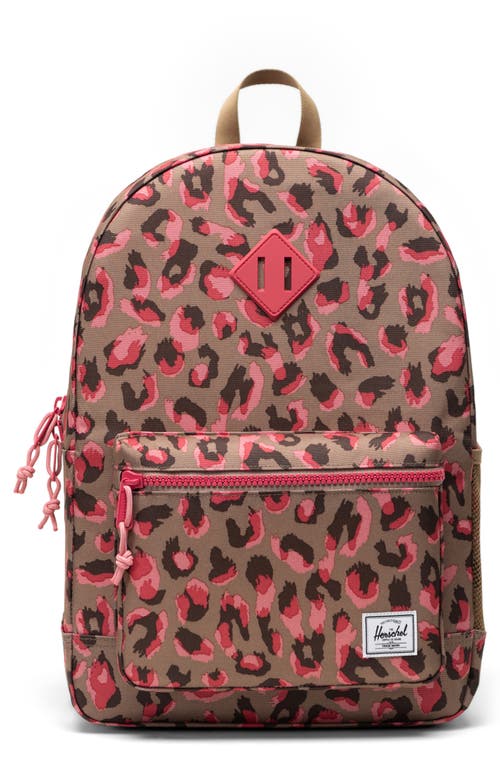 Herschel Supply Co. Kids' Heritage Youth Backpack in Holly Berry Leopard 