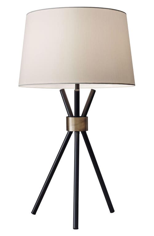 ADESSO LIGHTING Benson Table Lamp in Black With Antique Brass at Nordstrom