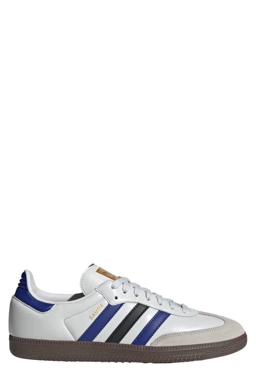 Adidas Originals Adidas Samba Sneaker In Crystal White/blue/matte Gold