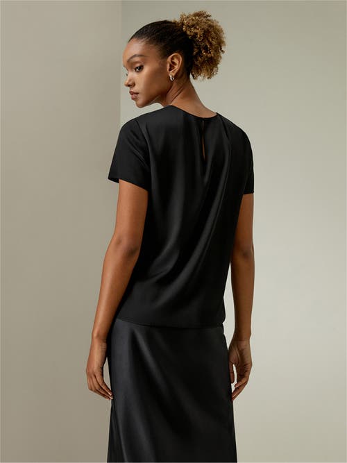 Lilysilk Basic Silk T Shirt In Black
