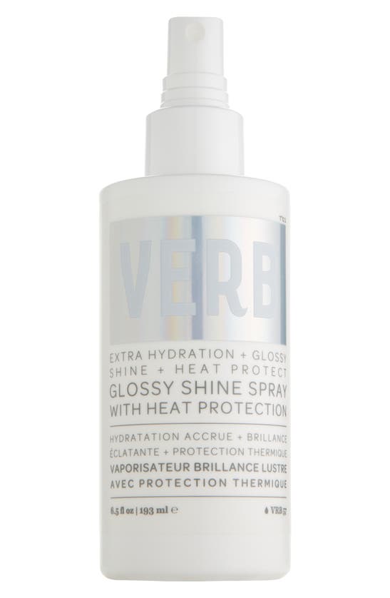 Verb Glossy Shine Spray With Heat Protection, 2 oz In White