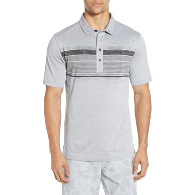 Travismathew Salty Air Stripe Jersey Polo, Grey
