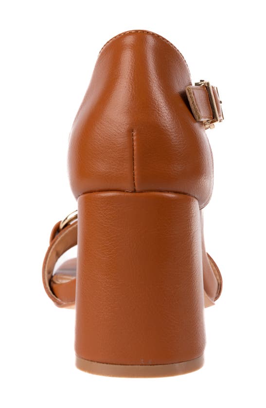 Lady Couture Santori Heeled Sandal In Cognac
