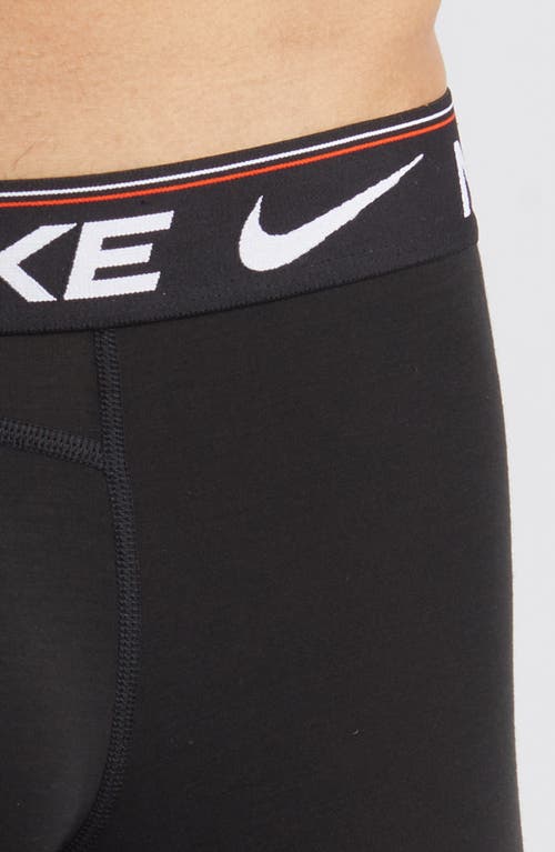 Shop Nike Dri-fit Ultra Comfort 3-pack Boxer Briefs In Black/black/black