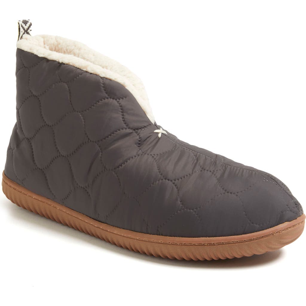 Dearfoams Men's Warm Up Bootie Slipper In Pavement