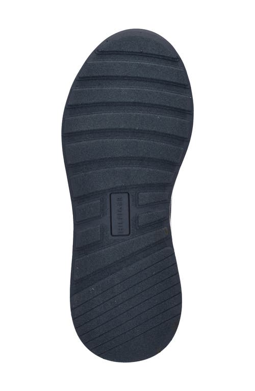 Tommy Hilfiger Twarosa Womens Two Tone Manmade Slip-on Sneakers In Dark Blue