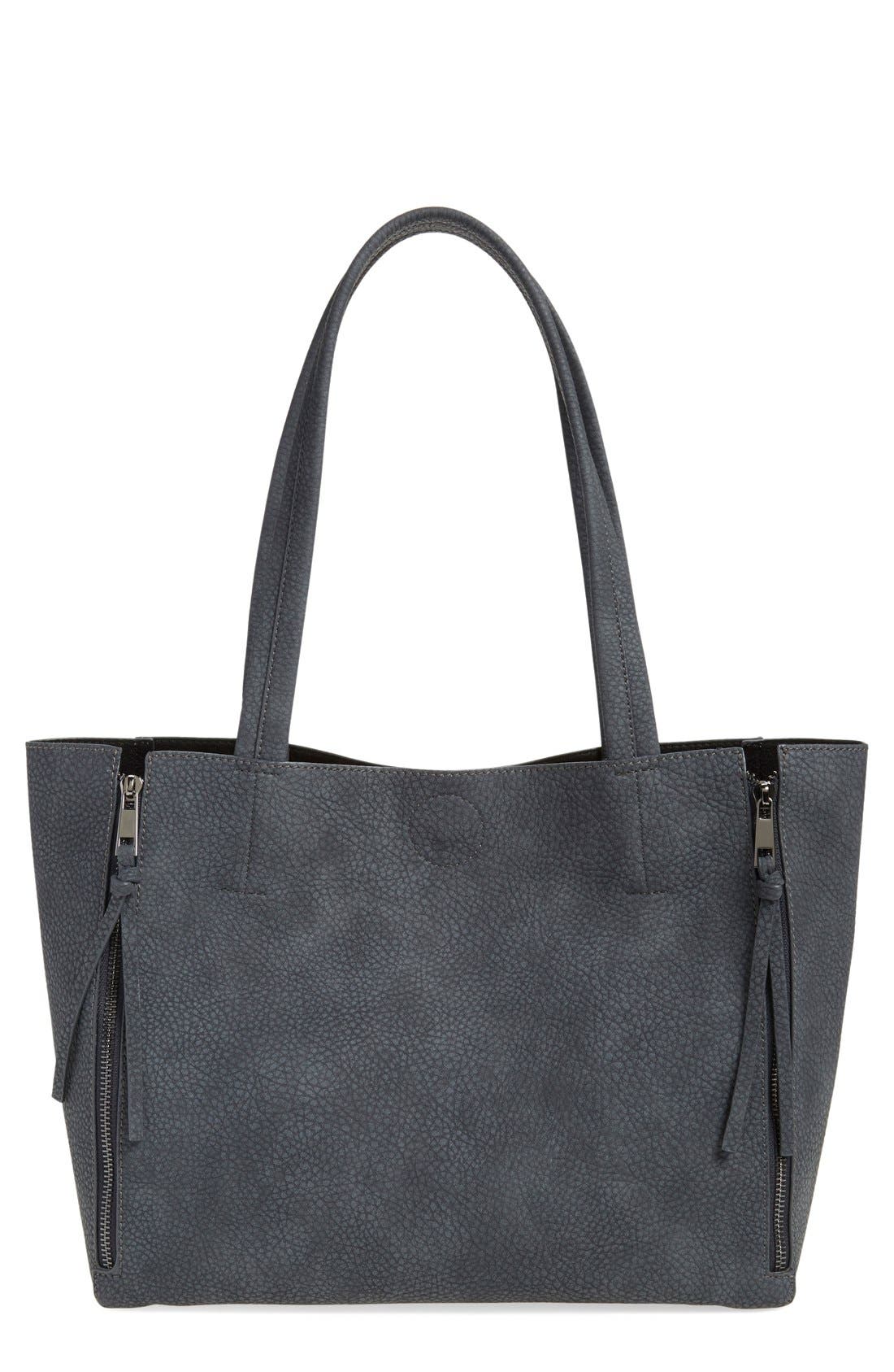BP. Zip Detail Faux Leather Tote Nordstrom