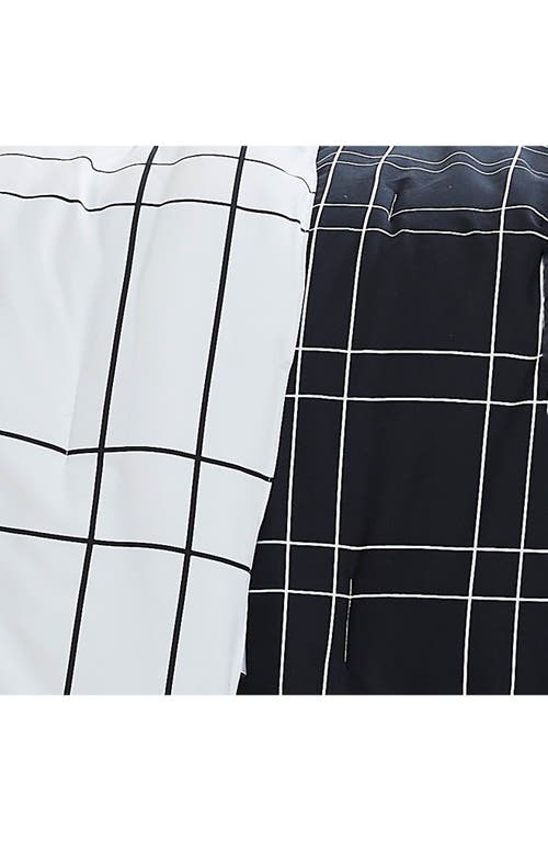 Southshore Fine Linens Urban Grid 5-piece Comforter Set In Black