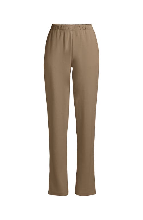 Lands' End Sport Knit High Rise Pants In Rich Camel