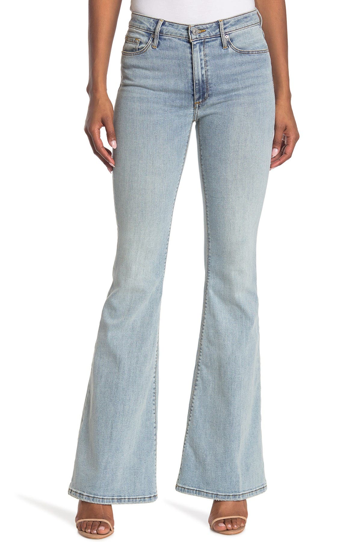 black super flare jeans