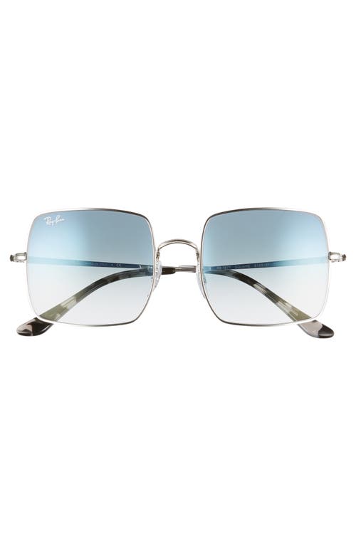 Shop Ray Ban Ray-ban 54mm Gradient Square Sunglasses In Silver/blue Gradient