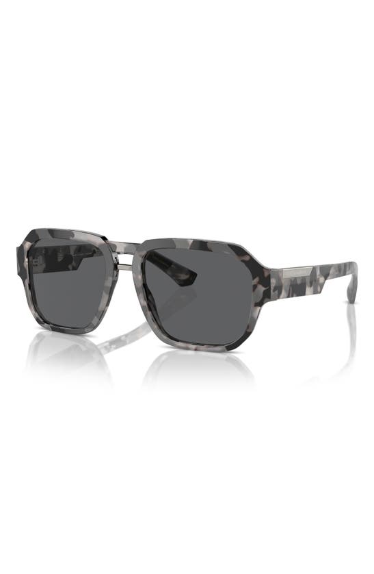 Shop Dolce & Gabbana 56mm Pilot Sunglasses In Havana Grd
