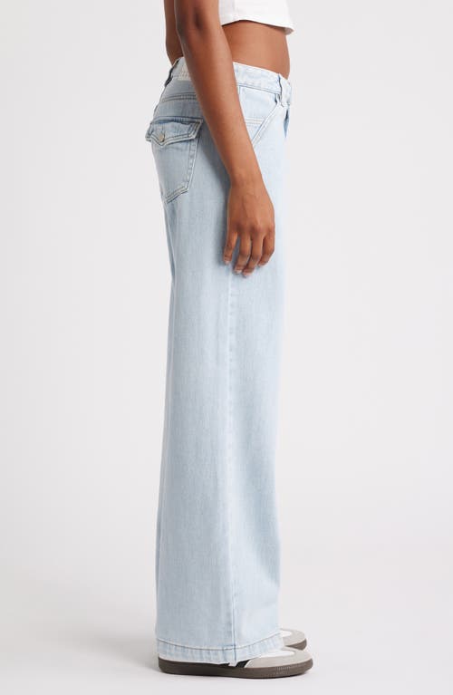 Shop Pacsun Malisha Low Rise Baggy Wide Leg Jeans In Medium Indigo