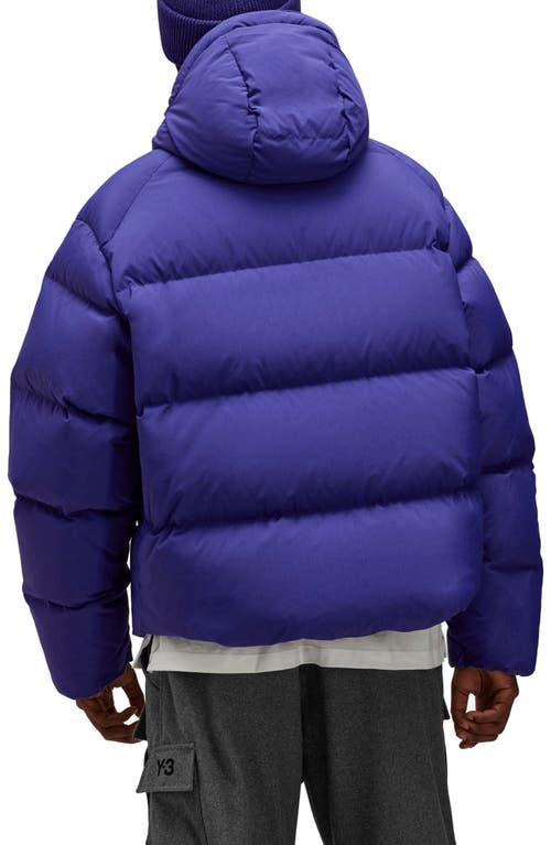 Shop Y-3 Down Puffer Jacket With Removable Hood In Violet