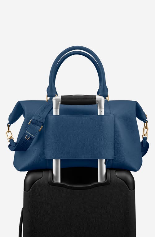 Maison De Sabre Maison De Sabré Large Leather Weekender Bag In Pacific Blue
