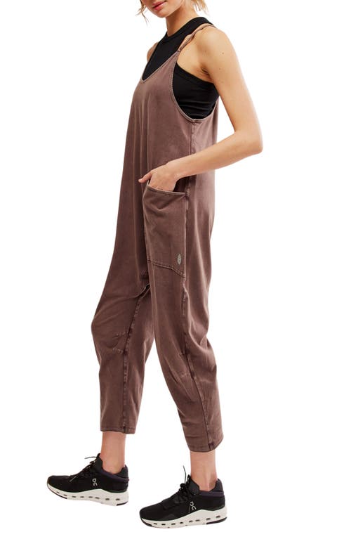 Shop Free People Fp Movement Hot Shot Jumpsuit In Dark Espresso