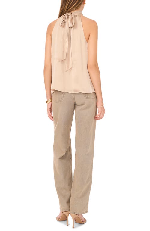 1.state High Neck Tie Neck Blouse In Champagne