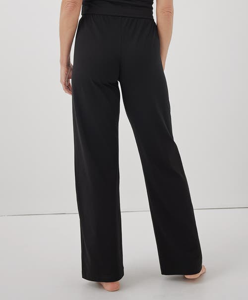 Shop Pact Organic Cotton Cool Stretch Lounge Pant In Black