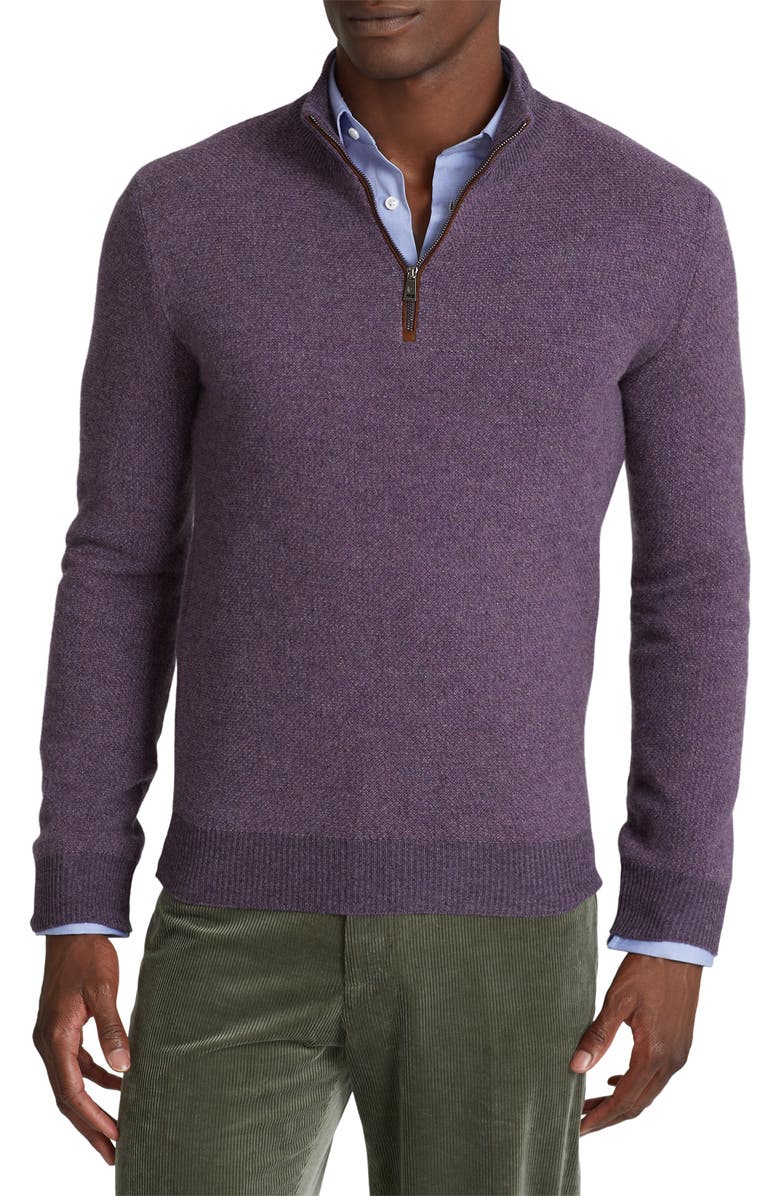 Ralph Lauren Purple Label Quarter Zip Cashmere Sweater | Nordstrom