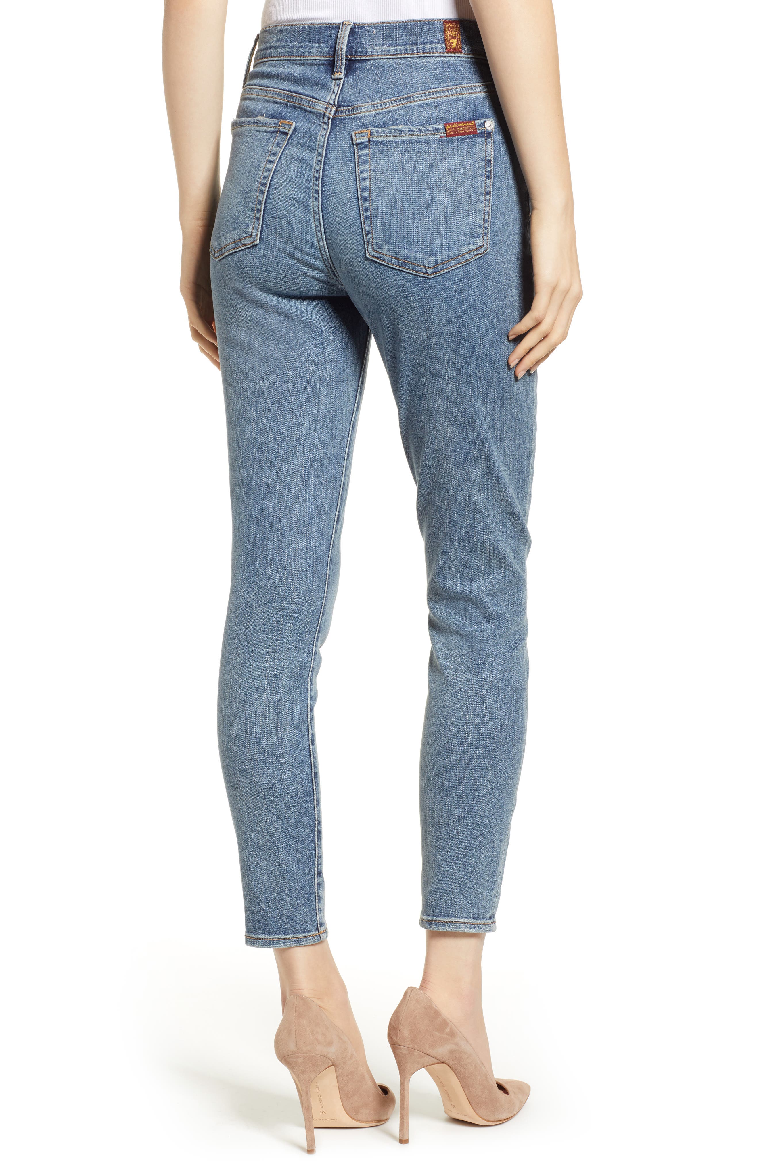 7 for all mankind aubrey super high waist skinny jeans