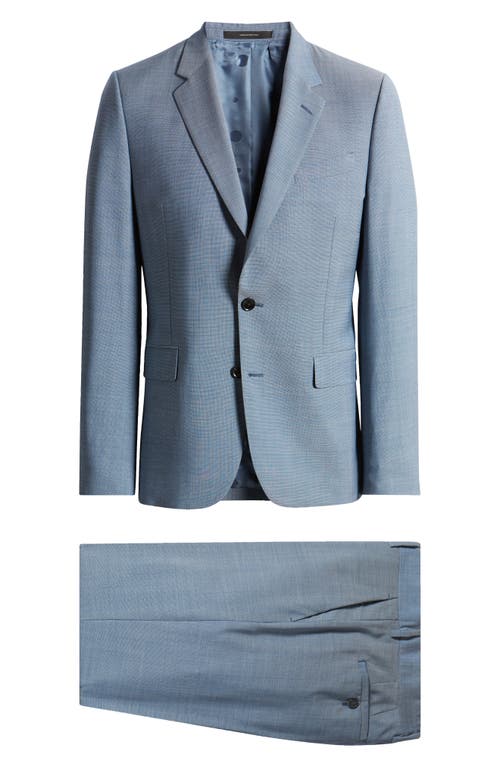 Paul Smith Tailored Fit Stretch Cotton Suit in Blue at Nordstrom, Size 44 Us