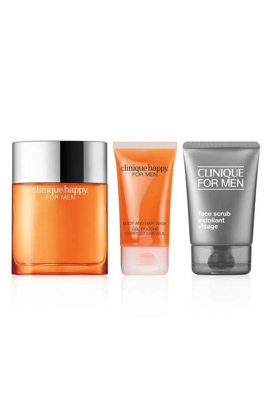 Clinique Happy For Men Gift Set (limited Edition) $122 Value In White