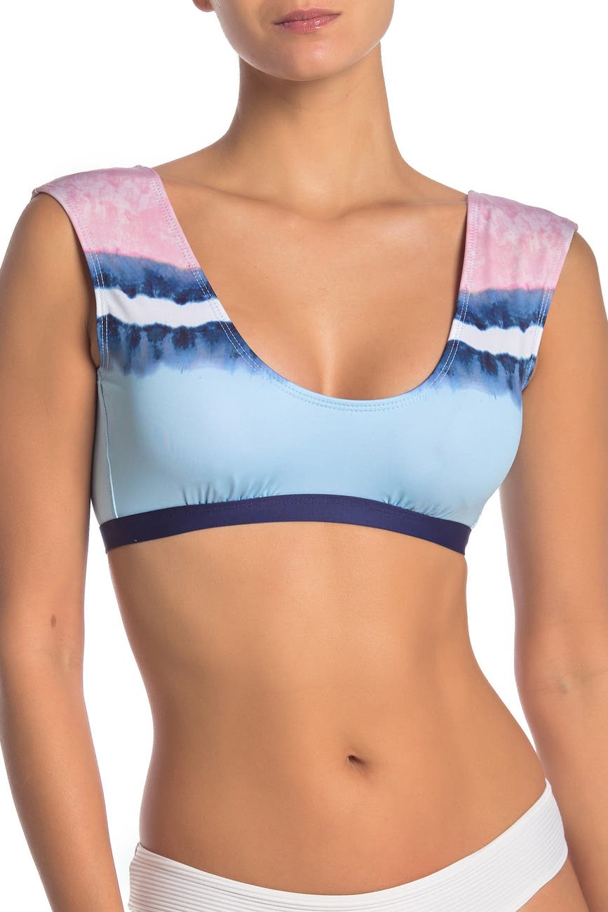 Splendid Cap Sleeve Tie Dye Bikini Top Nordstrom Rack