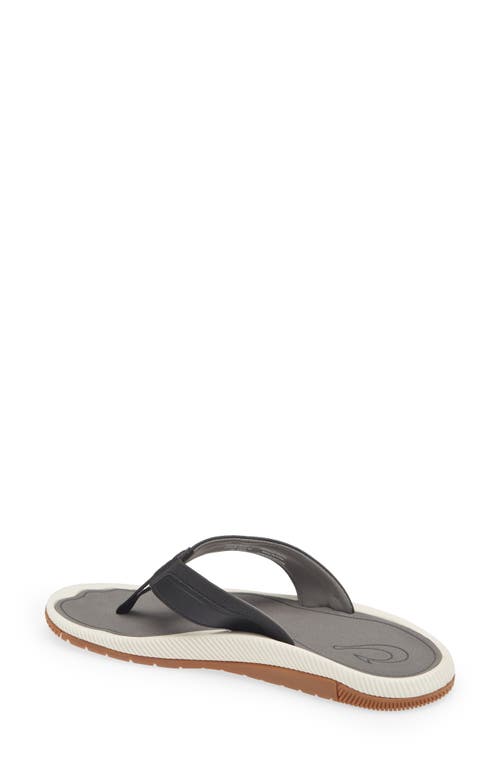 Shop Olukai Kukulu Flip Flop In Black/charcoal