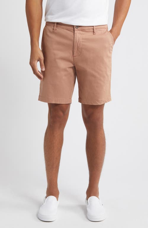 Wanderer 8.5-Inch Stretch Cotton Chino Shorts in Sepia Sky