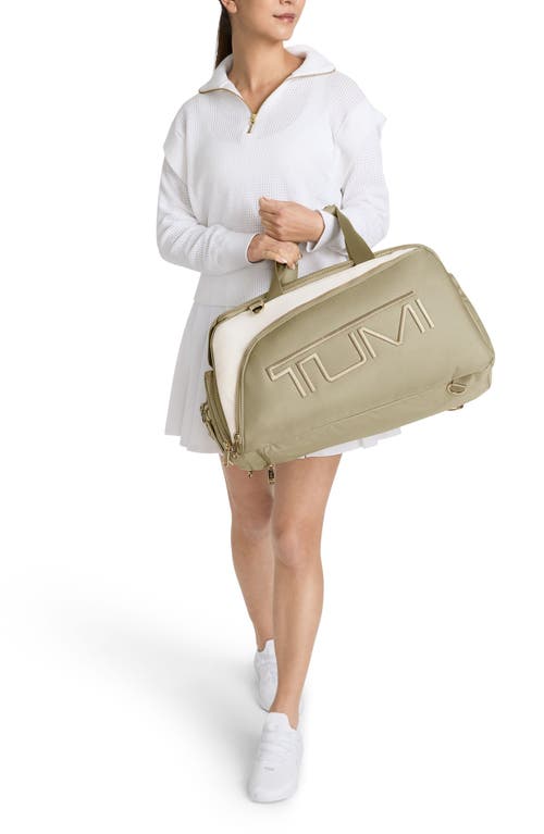 Shop Tumi Golf Duffle Bag In Off White/tan