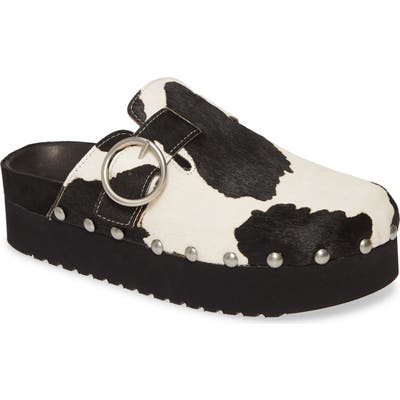 Jeffrey Campbell Osha Genuine Calf Hair Clog, Black