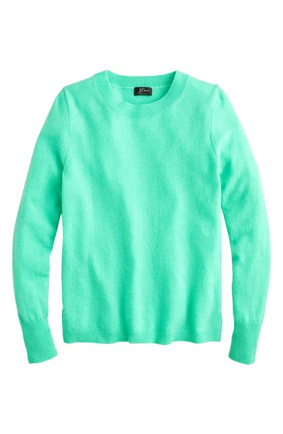 Jcrew Crewneck Cashmere Sweater In Blade Green