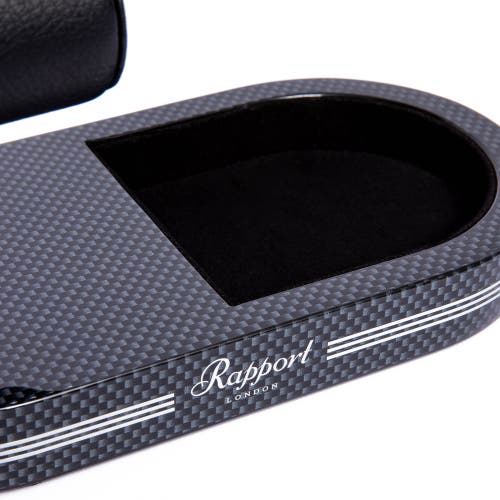 Rapport London Watch Stand With Tray In Carbon Fibre