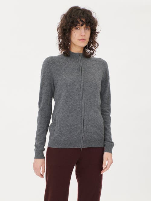 Shop Gobi Cashmere Full-zip Cashmere Cardigan In Plum Kitten