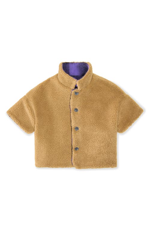 The Sunday Collective Kids' Short Sleeve Reversible Jacket In Open Purple