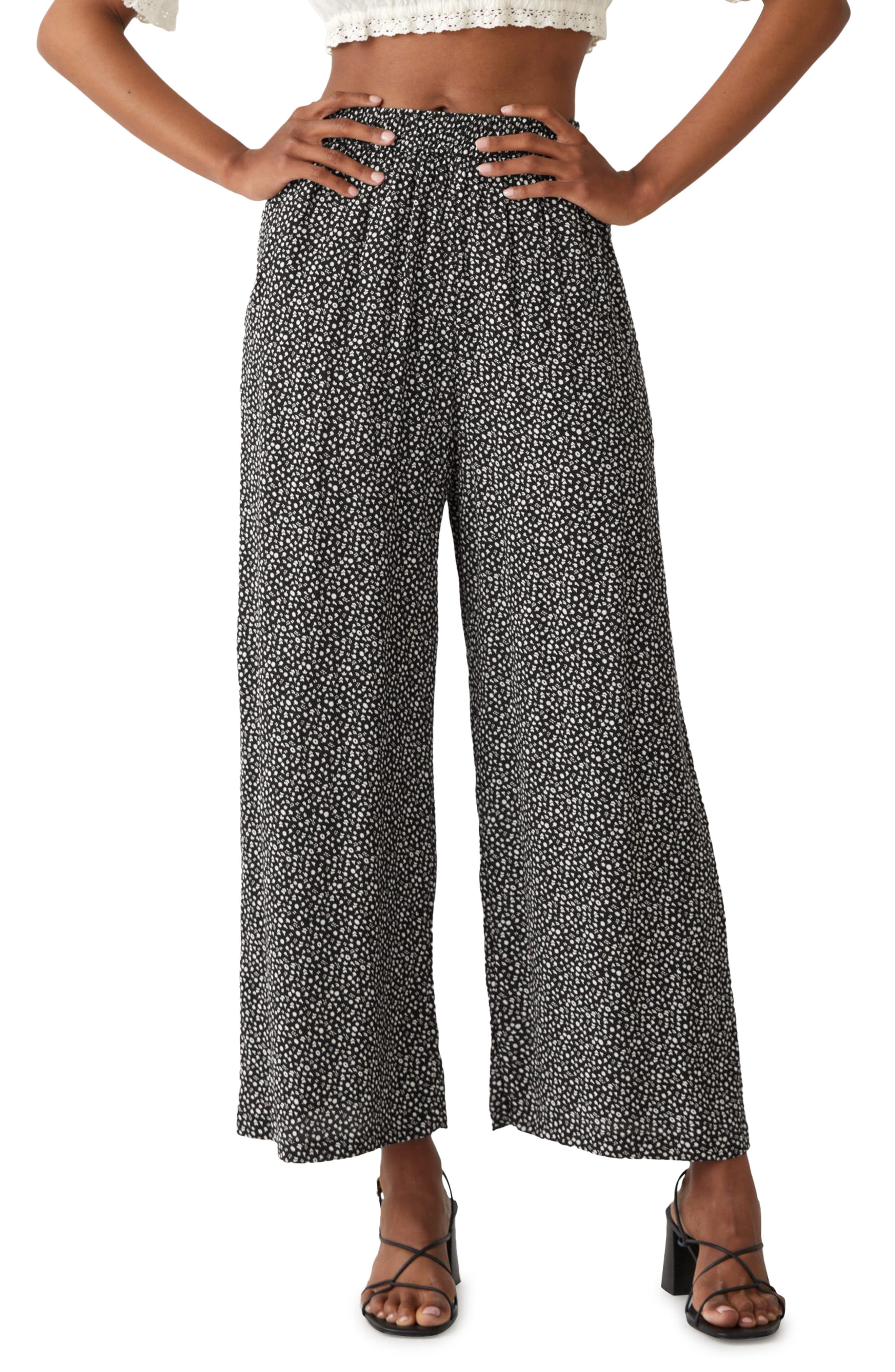 ditsy print trousers